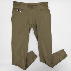 Under Armor UA Leggings Pants Womens Small Green Tactical ColdGear Waffle Knit